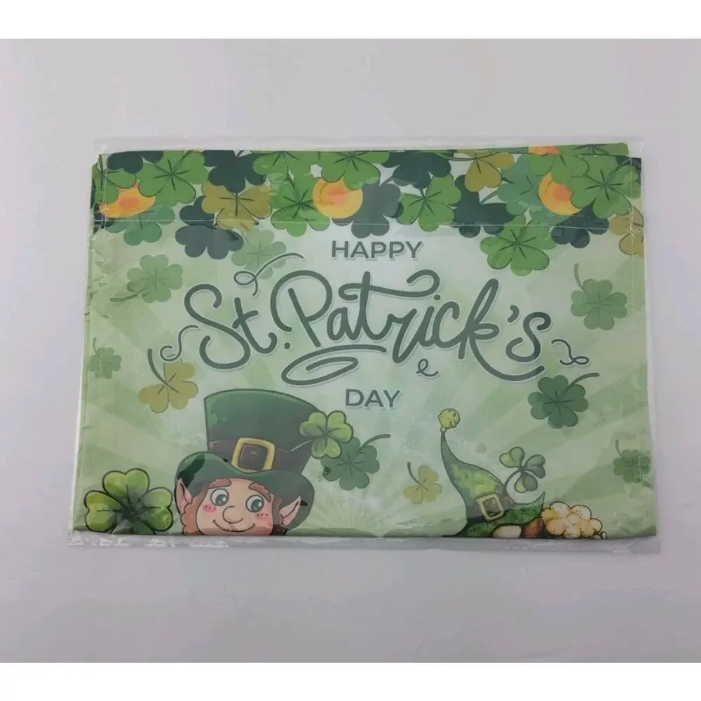 Q-Leo St Patricks Day Flag, Garden Flag 12x18 in Double Side, St. Patrick's Day